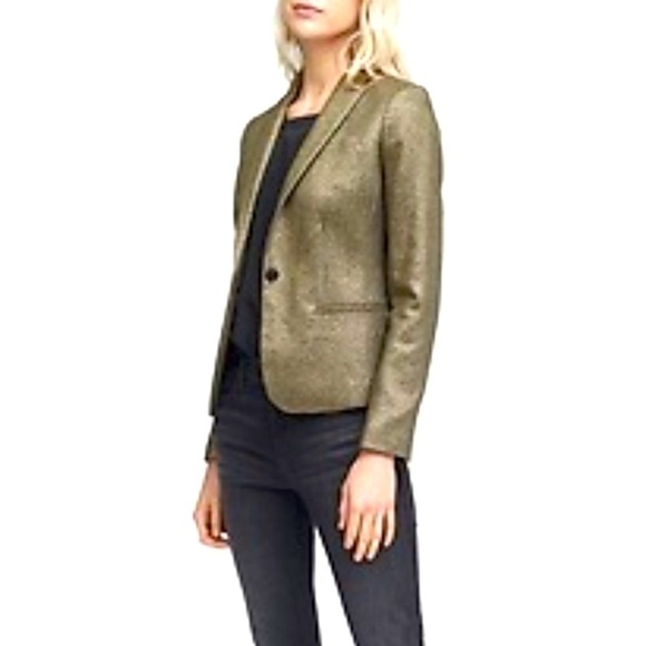 Banana Republic Metallic Gold Wool Blazer - Picture 4 of 15